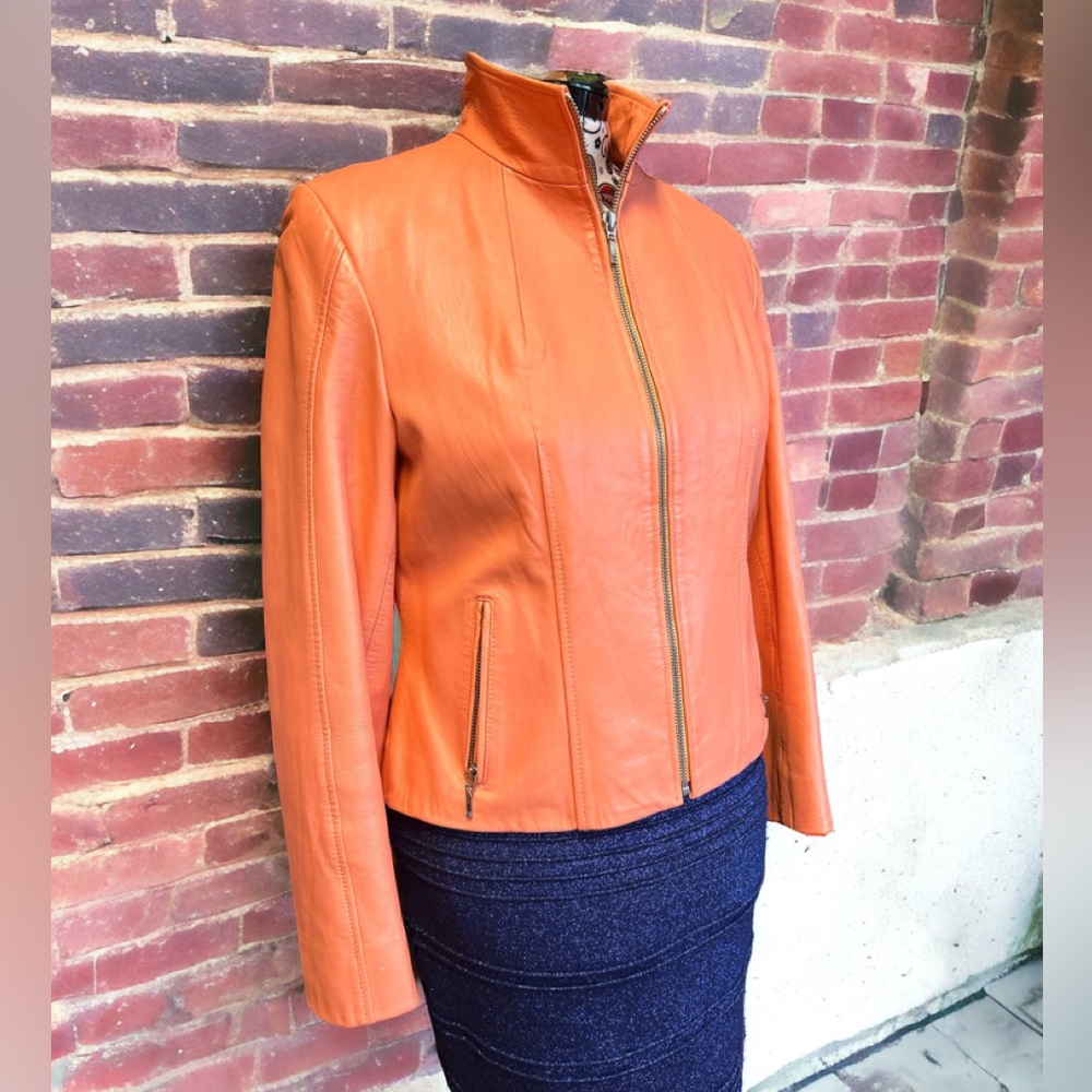 Dominique Salmon Genuine Leather Jacket M